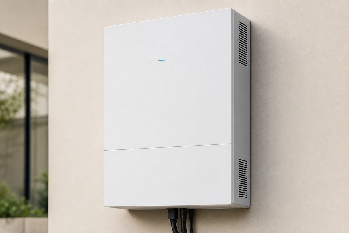 Batterilagring monterad på vägg